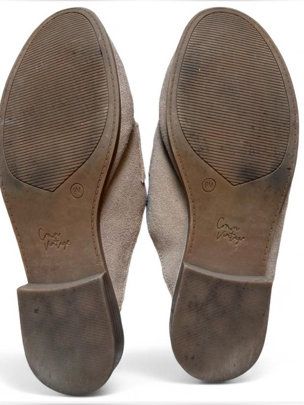 Crown vintage Suede Penny Loafer Mule Size 9 - Picture 3 of 8
